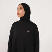 Modest Sports Shirt - Longline - Black