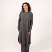 Modest Sports Shirt - Longline - Dark Grey