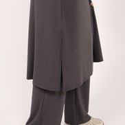 Modest Sports Shirt - Longline - Dark Grey