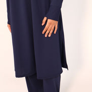 Modest Sports Shirt - Longline - Navy Blue