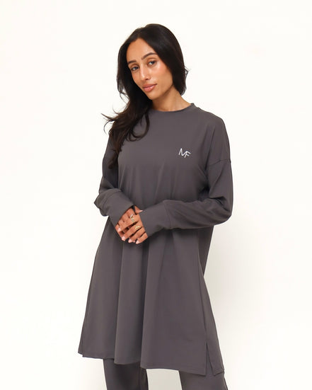 Modest Sports Shirt - Shortline - Dark Grey