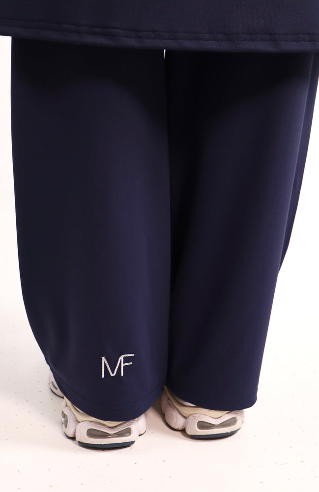 Wide Joggers - Navy Blue